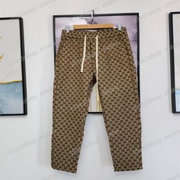 21ss Mens women designer Jacquard pants Spring summer Men Denim Pant Double letter Casual letters Trousers high quality yellow kha1870