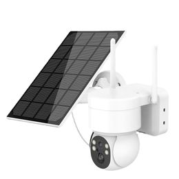 HFWVISION 2MP Solar Camera 5W Solar Panel Wifi Surveillance Cameras Security Protection Outdoor