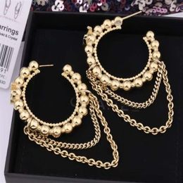 2022 Top quality hook charm drop earring with beads and diamond chain design for women wedding Jewellery gift have box stamp PS3645268M
