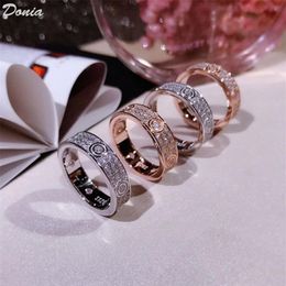 Donia jewelry ring fashion suit full of zircon rings European and American Creative rings for men and women handmade gifts2994