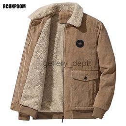 Men's Jackets Winter Fleece Jacket Men 2023 New Warm Thick Corduroy Fur Collar Coat Male Jacket Casual Fashion Outdoor Windproof Outwear Men J231006