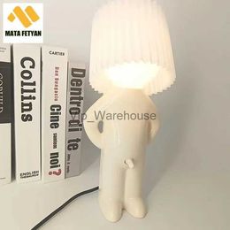 Table Lamps New Creative Night Light LED Naughty Boy Bedside Plug-in Energy-Saving Cartoon Table Desktop Lamp Decoration Kids Gift Lighting YQ231006