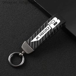 Key Rings High-Grade Leather Motorcycle keychain Horseshoe Buckle Jewellery for BMW K1600B K1600GT K1600GTL K1600 GT GTL 2017-2020 2019L231006