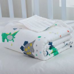 Ręczniki szaty kreskówek kwadrat chłonny w kąpieli miękki oddychający ręcznik do kąpieli dla dzieci domek 6-warstwowy bawełniany ręcznik do kąpieli 231006