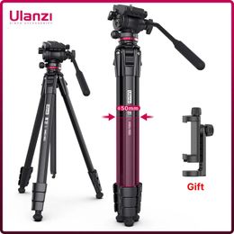 Tripods Ulanzi OMBRA 16M Video Travel Tripod 360° Panorama Fluid Drag Pan Max Load 6KG Arca Swiss Plate for DSLR Camera 231006