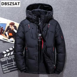 Men's Down Parkas -20 Degree Winter Down Coat Men White Duck Down Parkas Jacket Mens Thick Warm Snow Parka Jacket Overcoat Windbreaker Warm Parkas 231005