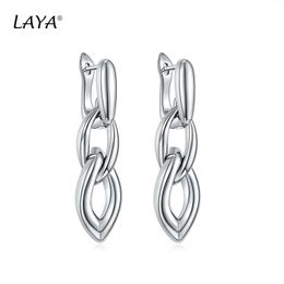 Ear Cuff LAYA 925 Sterling Silver Fashion Personality Big Chain Vintage Trendy Drop y Earrings For Women Party Classic Jewellery Gift 231005