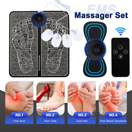 Foot Massager EMS Foot Massager Mat Muscle Stimulator Electric TENS Feet Massager Pad Foldable Massage Mat Fisioterapia Terapia Fisica Salud 231006