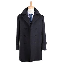 Men's Wool Blends VACH FW SOLID BLACK Colour CASUAL SINGLE BREASTED 90 CASHMERE MENS LONG COATS 231005
