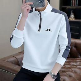 Other Sporting Goods Embroidery Mens Golf Wear Long Sleeve Polo Shirt Cotton Tops Autumn Fashion Sportswear Men Clothes Coats Jackets 231006