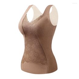 Women's Shapers Sleeveless Bra Thermal Undershirts With Lace For Winter V Neck Tank Womens Top Women Cold Weather