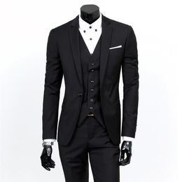 Men's Suits & Blazers Men Multi Colors Clothes Casual Wedding Formal Business Three Piece Suit Slim Fit For204B