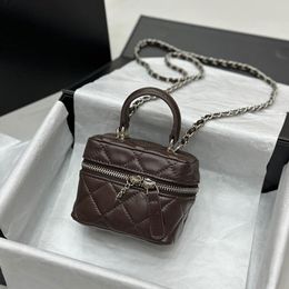 Cosmetic Bags Womens Genuine Leather Makeup Case Handbag CF Luxury Diamond Pattern Cosmetics Storage Cosmetics Shoulder Bag Designer Chain Crossbody Bag Wallet