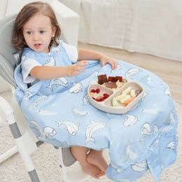 Bibs Burp Cloths Baby Waterproof Sleeveless Bibs Coverall with Table Cloth Cover Baby Dining Chair Gown Saliva Towel Burp Apron Table Meal Pocket 231006