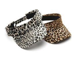 Fashion Summer Adjustable Leopard Sun Visor Cap Customised Uv Protection Sun Visor Cap DF242