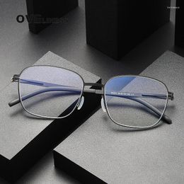 Sunglasses Frames Pure Titanium Glasses Frame Men Square Eyewear 2024 Male Classic Full Optical Prescription Eyeglasses Women Spectacle
