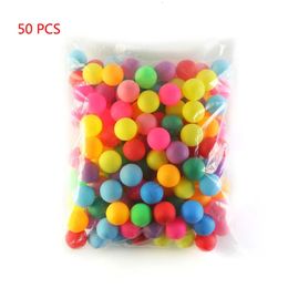 Table Tennis Balls 50 Pcs Pack Colourful Ping Pong 40MM Entertainment for Game Frosted Mixed Colours 231006