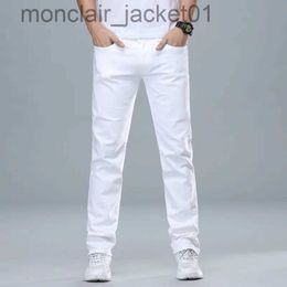 Men's Jeans Classic Style Men's Regular Fit White Jeans Business Fashion Denim Advanced Stretch Cotton Trousers Male Brand Pants J231006