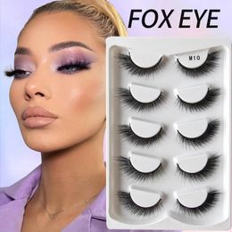 False Eyelashes 35 Pairs Cat Eye Lashes Wispy False Eyelashes Strip Natural Mink Fluffy Eye Cilios Angel Wing Eyelash Extension Makeup 231005