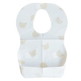 Bibs Burp Cloths D7WF Pack of 50 Disposable Bibs Hassle-Free Feeding Drool Bibs for Babies on-the-go 231006