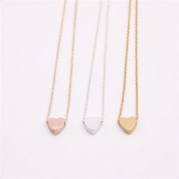 18K Gold Silver Plated Pendant necklace Flat bottom solid love necklace the gift to women293u