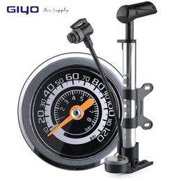 Bike Pumps GIYO Floor/Hand Pump For Bicycle Tyre Road Bike Pumps Hose Pressure Gauge 120 PSI Presta Schrader Air Inflator Pump 230928