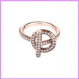 S925 Sterling Silver Ring Rose Gold Women Fashion Rings Designer Jewelry Diamond Inlay Mens Ladies For Party Wedding Designers D212738