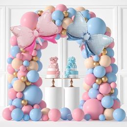 Other Event Party Supplies 124Pcs Macarons Pink Blue Balloon Garland Arch Set Baby Boy or Baby Girl Birthday Gender Reveal Wedding Party Decorations Globos 231005