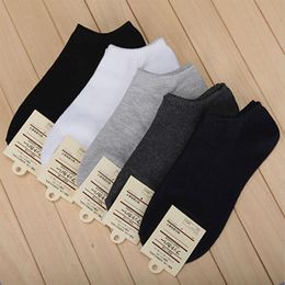 Men's short boat socks brand high quality polyester breathable casual 3 Pure Colour sock for men 254f