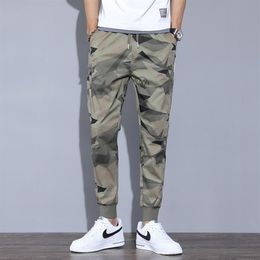 Men's Pants Fashion Camouflage Pant Men 2021 Spring Autumn Casual Camo Slim Fit Pencil Ankle-Length Male Elastic Waist HA187312d