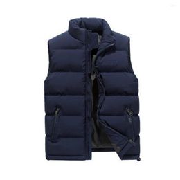 Men's Vests Men Gilet Jacket Down Vest Winter Warm Oversize Coat Zipper Pocket XXXL