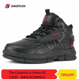 Boots Men's Waterproof Leather Snow Boots Keep Warm Comfortable Casual Shoes Wear-Resistant Hiking Sneakers Baasploa Male Walking 231006