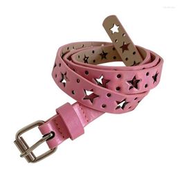 Belts Skinny Belt Jean Waistband Y2K Style Vintage Buckle Pink For Hip Hop Bands Player Country Girls