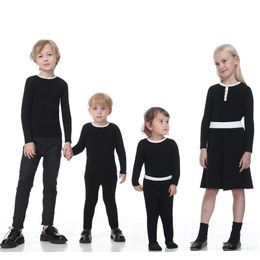 Пуловер, комплект детской испанской одежды, трикотажная одежда для мальчиков и девочек, костюм для малышей, вязаные юбки для девочек, вязаные топы для мальчиков, брат, сестра 231005
