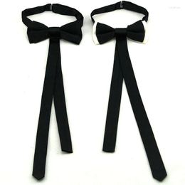 Bow Ties Ribbon Tie Knot Trendy Neckwear For Men Butterfly Men's Skinny Women Black White Fashion Accessory Unisex Long