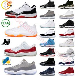 Jumpman Cherry 11 11s High Low Basketball Shoes Men Women Jubilee COOL GREY Defining Moments Cement Grey Bred Space Jam Gamma Blue Concord Outdoor Sneakers