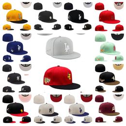 designer Baseball Full Closed Caps Summer Navy Blue Letter Bone Men Women Black Color All 32 Teams Casual Sport Flat Fitted hats Chicago Mix Colors size 7-8