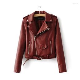 Women's Leather Autumn Winter Women Black Zippers Casual Ladies Hooded Jackets Coats Female Motorcycle Jacket Tops