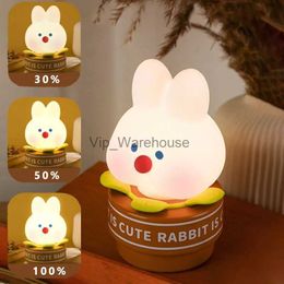 Table Lamps Cute Bunny Lamp Cartoon LED Table Lamp Touch Sensor Night Light for Children Bedroom Bedside Lamp Living Room Floor Baby Gift YQ231006