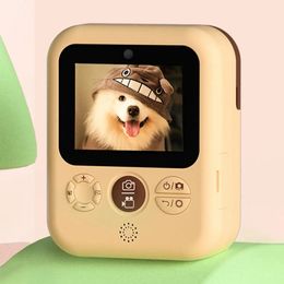 Camcorders 24inch IPS Screen Child Camera Instant Print HD Video Recording with Thermal Po Paper Educational Toys 231006