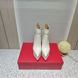 Valentine Brand Fashion Boots Designer Womens Shoe Zipper High Quality Booties Women