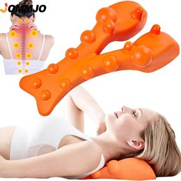 Back Massager Face Neck Shoulder Stretcher Relaxer Acupressure for TMJ Relief Massage Pillow Pain Cervical Spine Alignment ShoulderBlade 231006