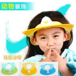 Shower Caps Safe Shampoo baby Shower Cap Bathing Bath Protect Soft Cap Hat For Baby Children Kids Gorro de ducha Tonsee ss1840 231006