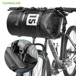 Panniers Bags BOLER Bike Front Tube Bag 10L/20L Waterproof Bicycle Handlebar Basket Pack Cycling Front Frame Pannier Bicycle Accessories 231005