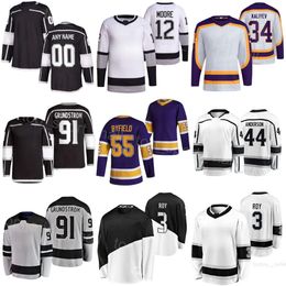 Team Hockey 29 Pheonix Copley Jerseys 12 Trevor Moore 34 Arthur Kaliyev 3 Matt Roy 55 Quinton Byfield 44 Mikey Anderson Carl Grundstrom Stadium Series Man Woman Youth