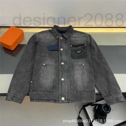 Men's Jackets Designer denim jacket in autumn and winter, featuring a triangular pocket with a lapel and a simple denim jacket for men ZG4E