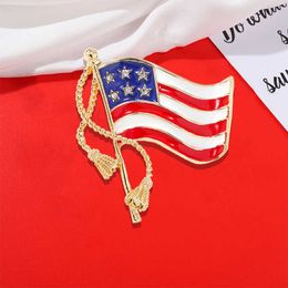 Designer Luxury Brooch Creative Drop Oil American Brooch Alloy Corsage Independence Day Flag Corsage Flag Pin Accessories