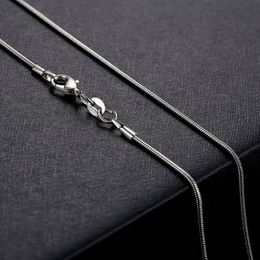 1mm 925 Silver Snake Chain Necklace 16 18 20 22 24 Inch Silver Lobster Clasp Necklace for Women Jewellery Pendant with chain3037