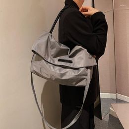 Evening Bags Oxford Cloth Shoulder For Women 2023 Designer Luxury Handbag Pure Colour Large Capacity Shopper Totes Female Crossbody Hobos
