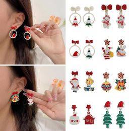 Dangle Earrings Earring For Women Christmas Ear Studs Snowman Jewelry Year Gifts